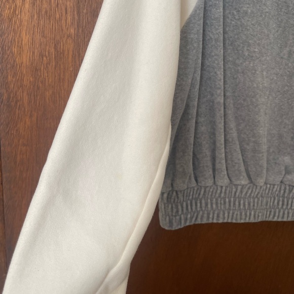 FILA Cream and Gray Velour Sweater - Picture 3 of 4